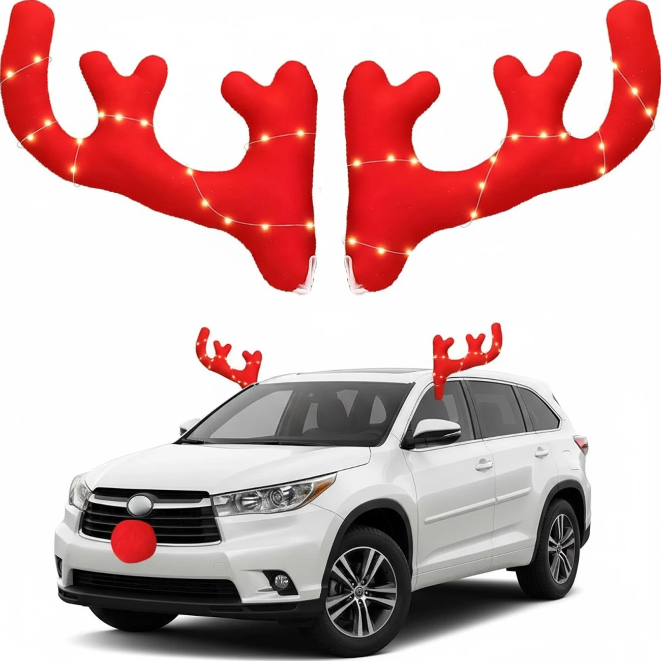 Car Accessories Xmas - Christmas Car Reindeer Antler Car Decoration