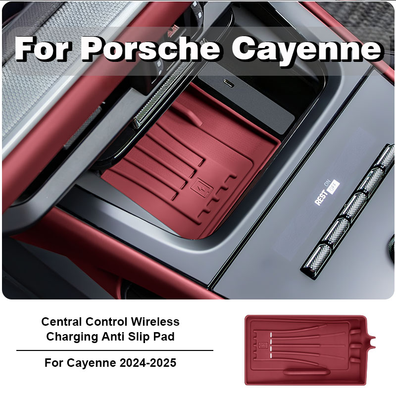 Wireless Car Charger - For Porsche Cayenne 2018-2025 Silicone Car