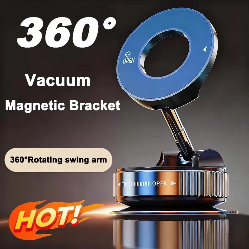 Wireless Car Charger - Magnetic Car Phone Holder Vacuum Adsorption