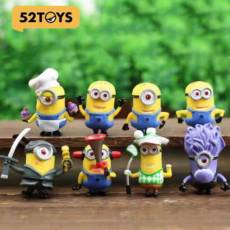 8 Pcs/1set 52TOYS Minions Cart - đánh giá và giá Car Accessories Xmas