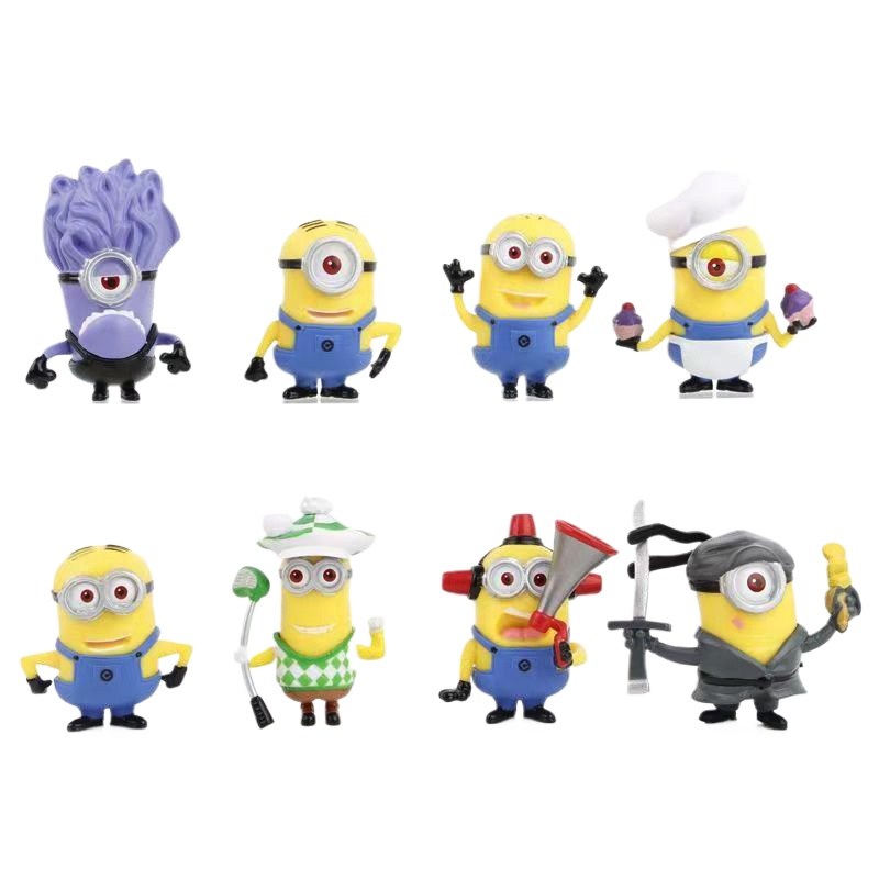 8 Pcs/1set 52TOYS Minions Cart - đánh giá và giá Car Accessories Xmas