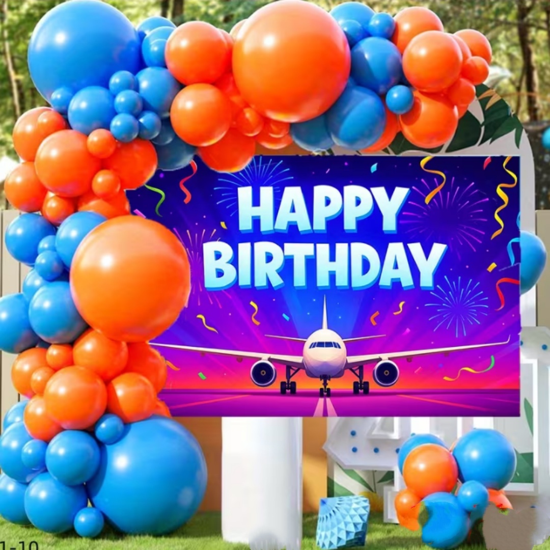 Airplane Theme Children Birthd - đánh giá và giá Car Accessories Banner