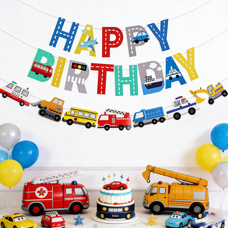 Cartoon Car Happy Birthday Ban - đánh giá và giá Car Accessories Banner