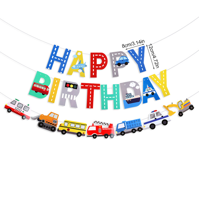 Cartoon Car Happy Birthday Ban - đánh giá và giá Car Accessories Banner