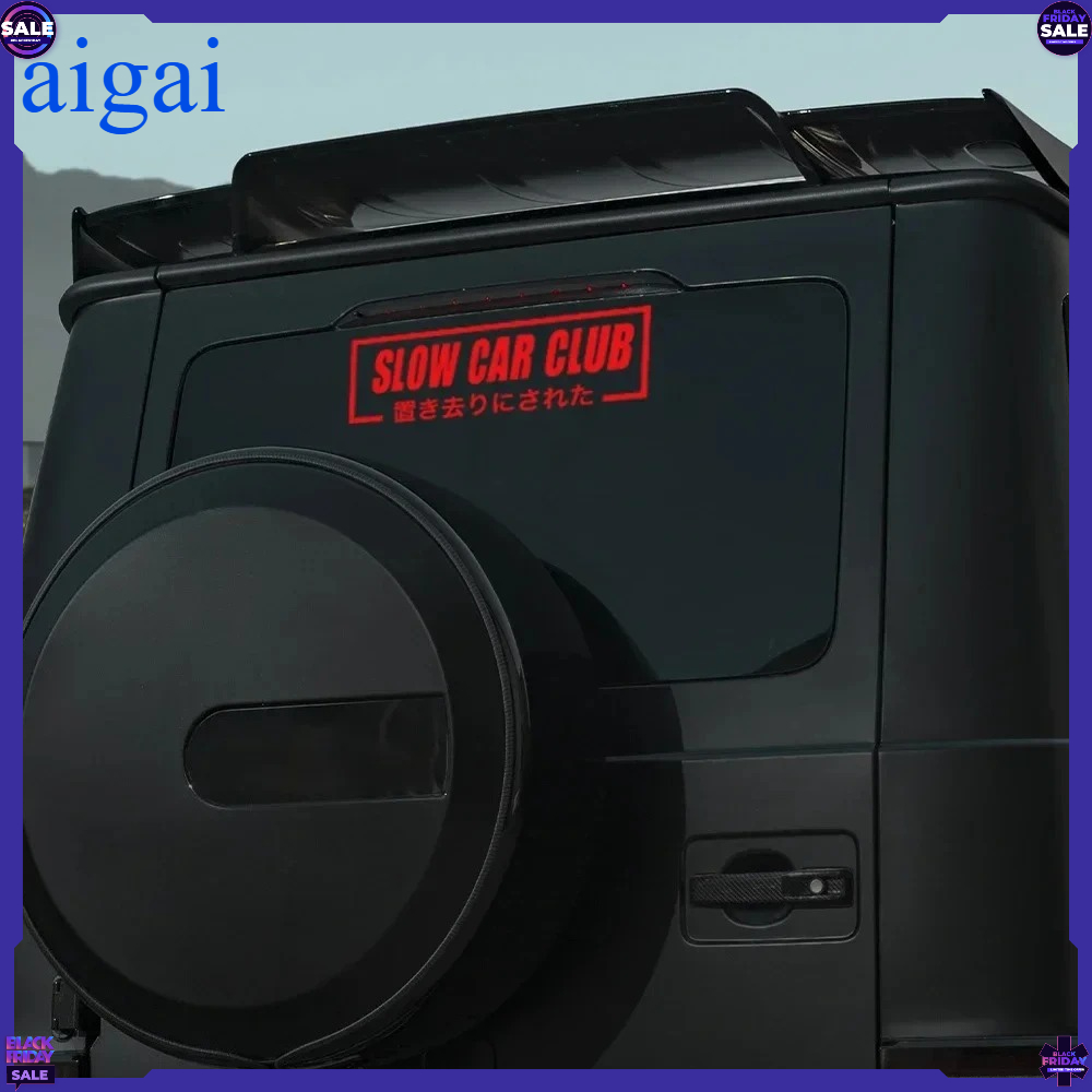 Slow Car Club Slogan Car Windo - đánh giá và giá Car Accessories Banner