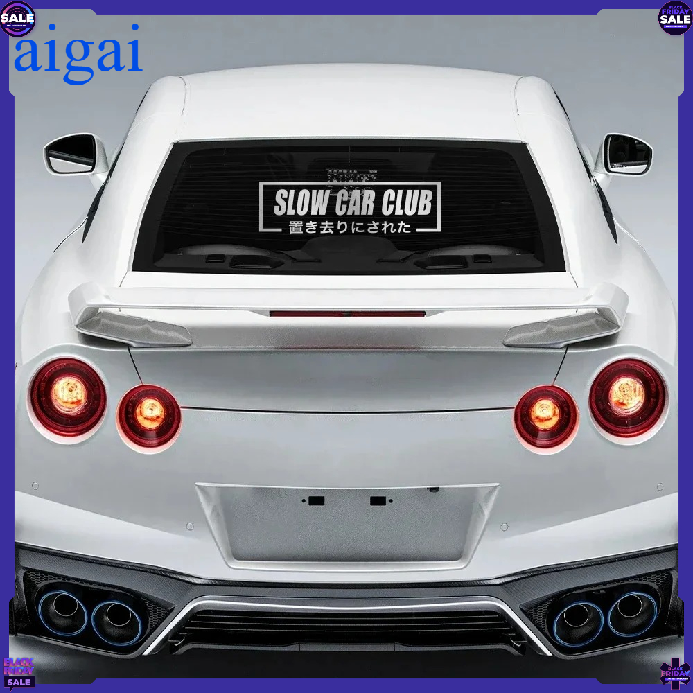 Slow Car Club Slogan Car Windo - đánh giá và giá Car Accessories Banner
