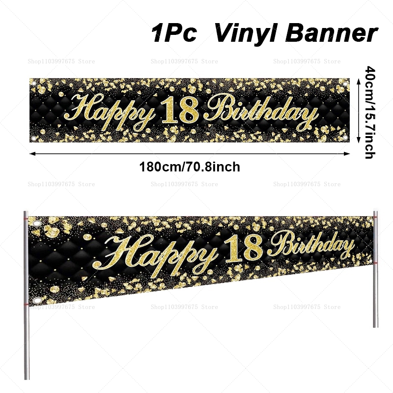 Happy 18th Birthday Banner Dec - đánh giá và giá Car Accessories Banner