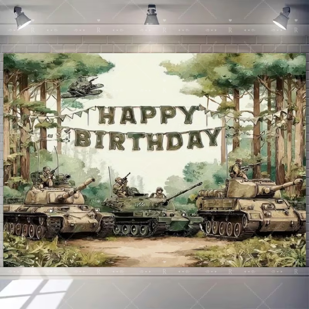 Military Army Theme Birthday P - đánh giá và giá Car Accessories Banner