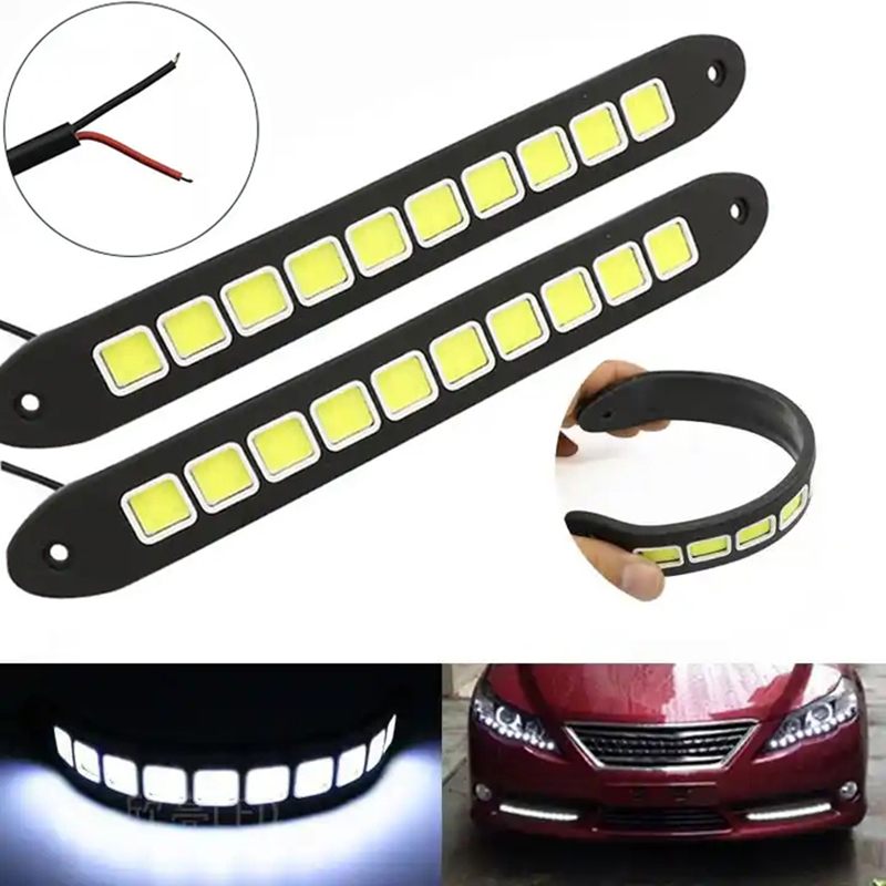1/2pcs DRL COB Car LED Daytime - đánh giá và giá Car Accessories For Road Trip