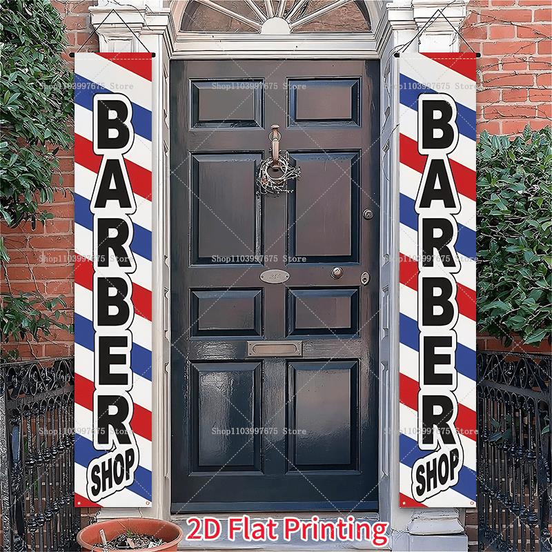 2D Barber Shop Text Logo Door  - đánh giá và giá Car Accessories Banner