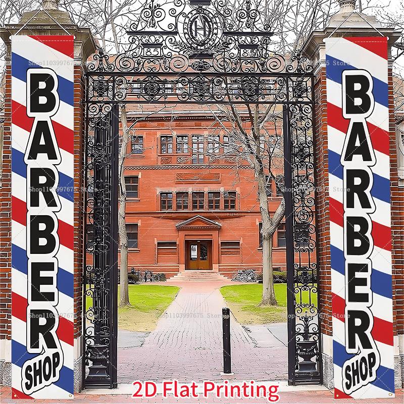 2D Barber Shop Text Logo Door  - đánh giá và giá Car Accessories Banner