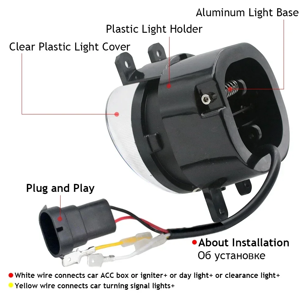 LED Fog Lights with Lens Car P - đánh giá và giá Car Accessories Xcent