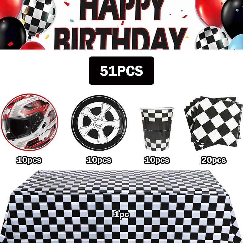 Happy Race Car Theme Birthday  - đánh giá và giá Car Accessories Banner