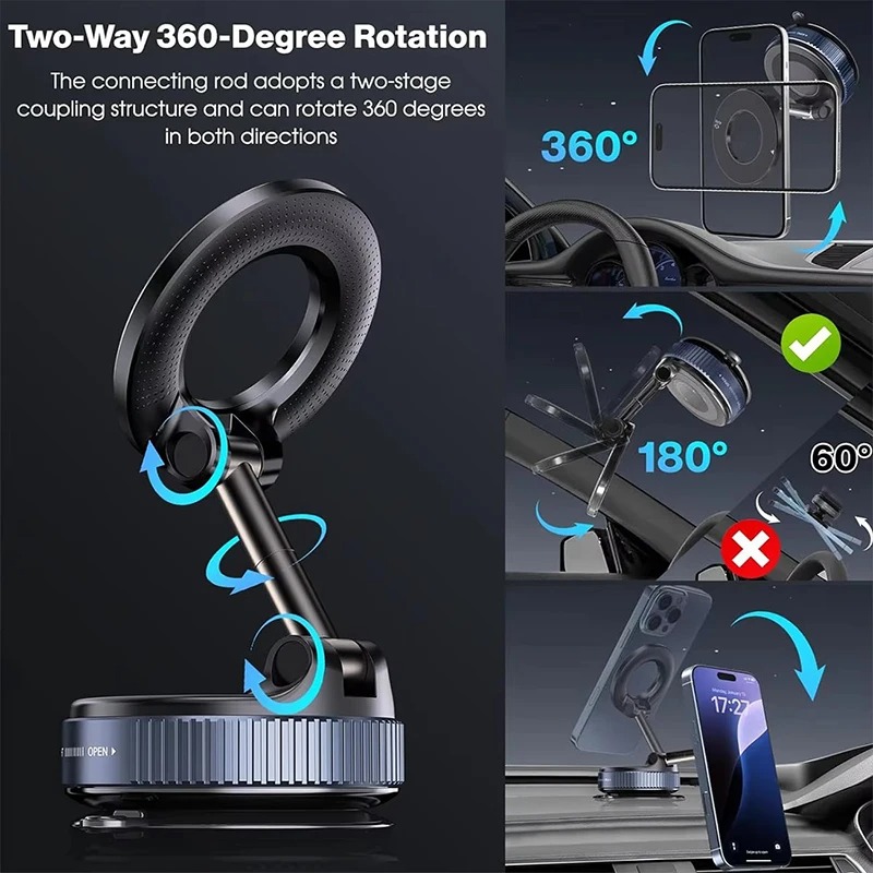 Magnetic Car Phone Holder Vacu - đánh giá và giá Wireless Car Charger