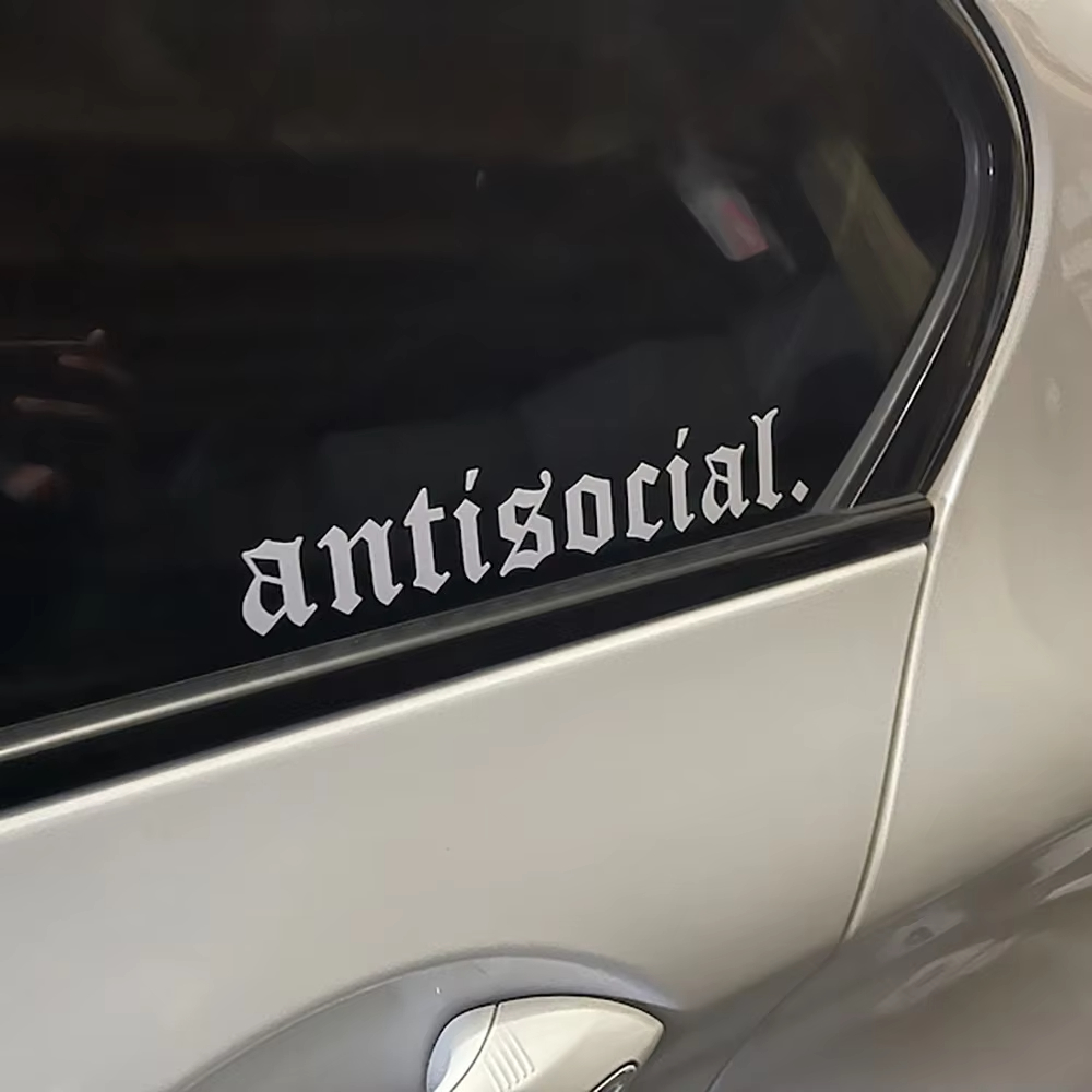 1pc Antisocial Car Sticker Win - đánh giá và giá Car Accessories Banner