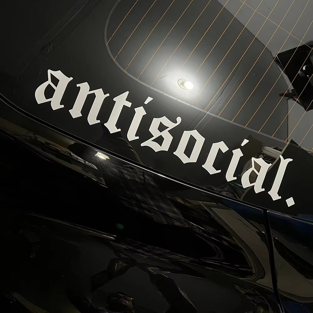 1pc Antisocial Car Sticker Win - đánh giá và giá Car Accessories Banner