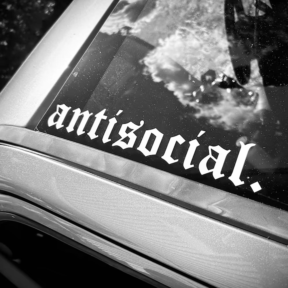 1pc Antisocial Car Sticker Win - đánh giá và giá Car Accessories Banner