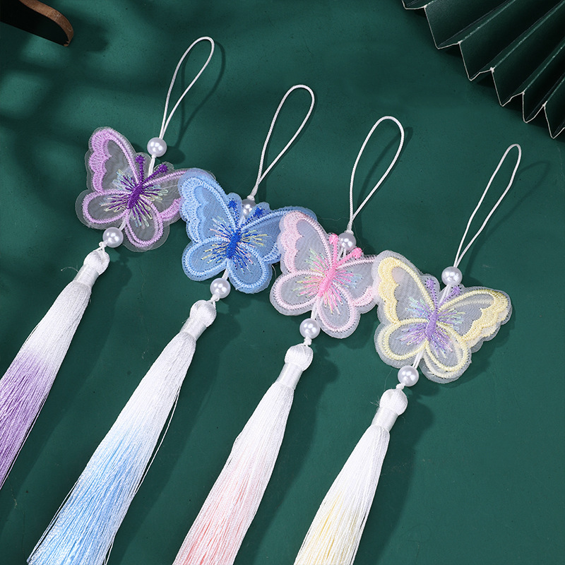 Pearl Embroidery Butterfly Tas - đánh giá và giá Car Accessories Xmas